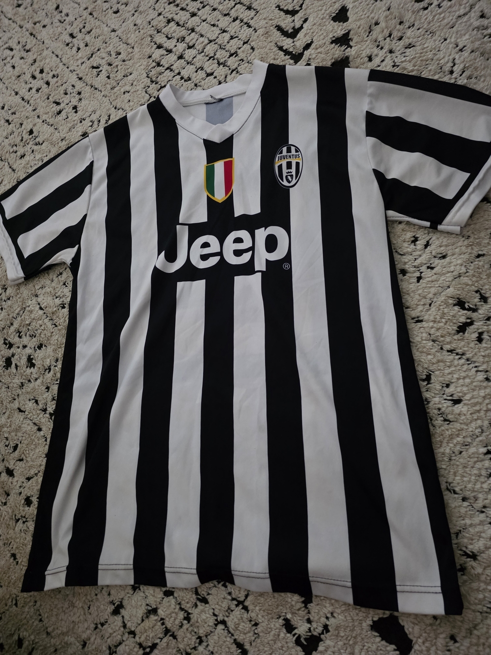 Jeep Black and White Striped Men's Jersey